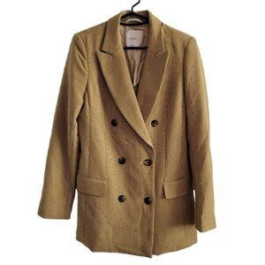 Aritzia Wilfred Margaux Yellow/Black Plaid Dow Blazer Size 2